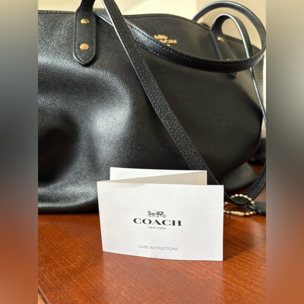Coach Black Leather  Bag